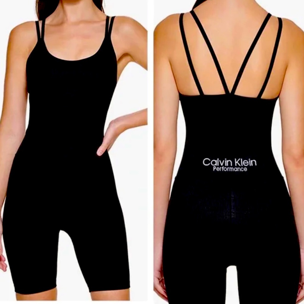 Calvin Klein Performance Ribbed One Piece Activewear Romper